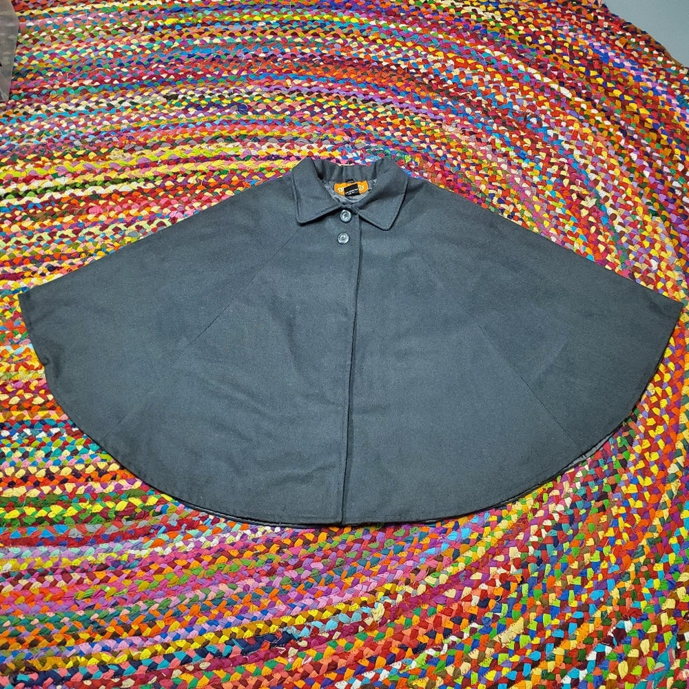 Sporto Poncho Heavyweight Cape Button Closure One Size